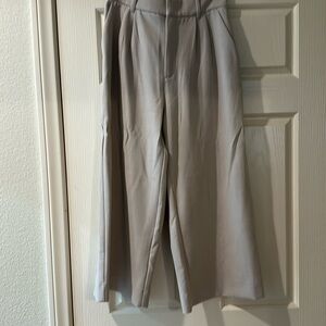 COPY - Abercrombie pleated dress pants, size M, short inseam, taupe